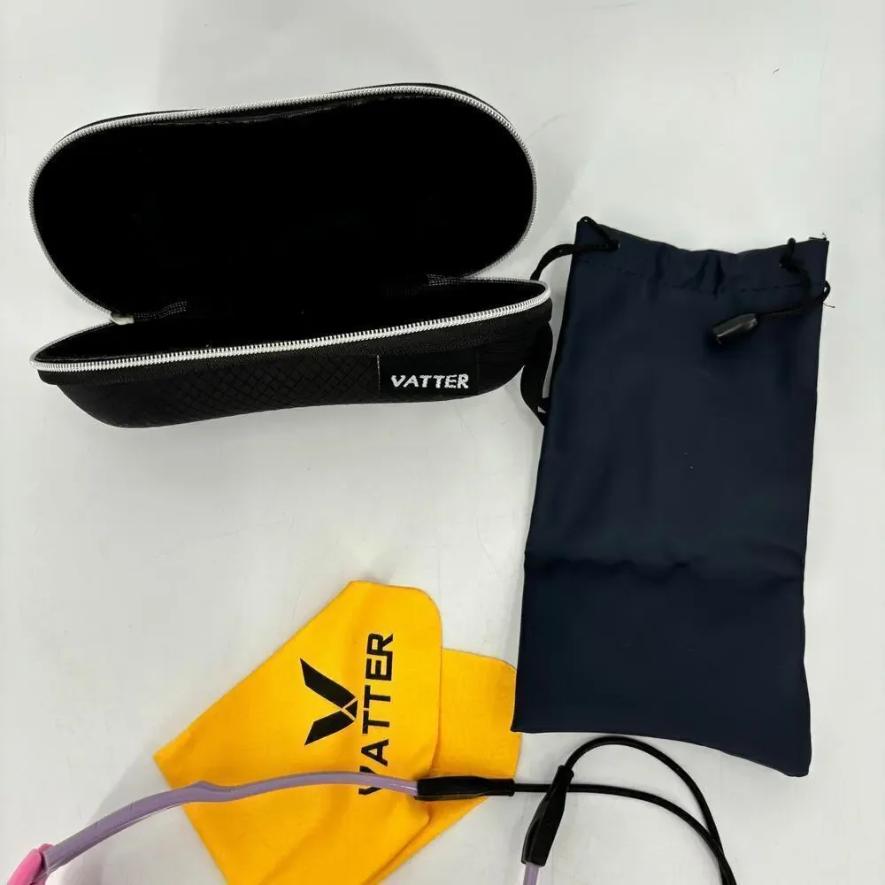 Vatter Youth Sport Sunglasses Polarized Unbreakable‎ Strap Case Pink Purple